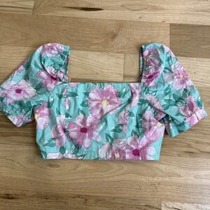 GB Women's Crop Top Size XL Florals